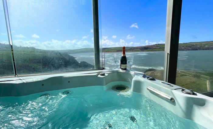 Luxury Suite Hot Tub at The Cliff Hotel & Spa with Sea Views